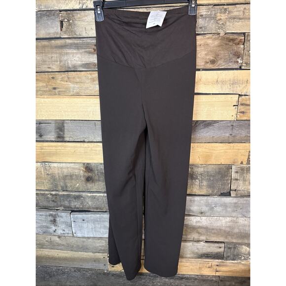 H&M Maternity Wide Leg Pants, Brown, Small - Picture 1 of 5